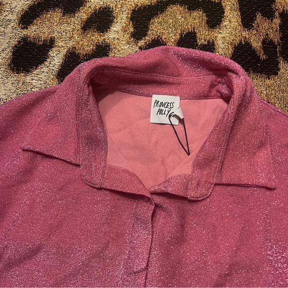 NWT Princess Polly Pink Shimmer Shirt Dress - Picture 10 of 12
